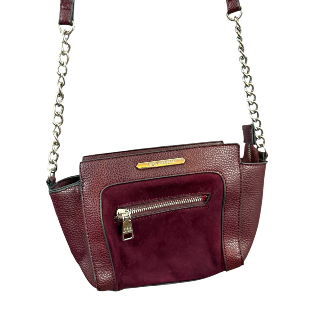 STEVE MADDEN women’s wine burgundy colored tara crossbody bag